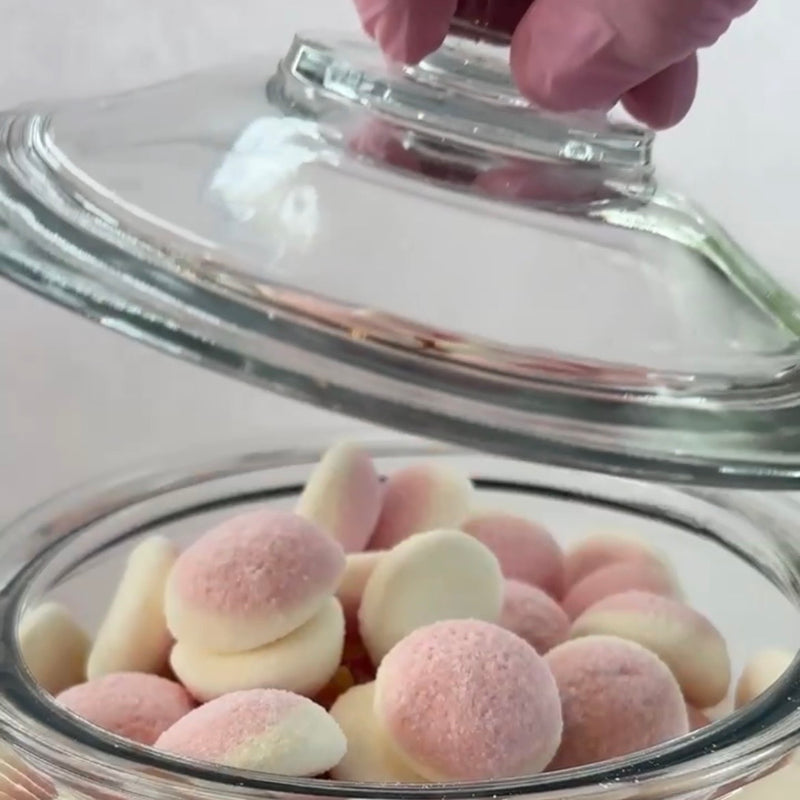 breakroom jar for corporate business. authentic swedish candy mix jar. gummies, sour candies and foamy sweets imported from sweden