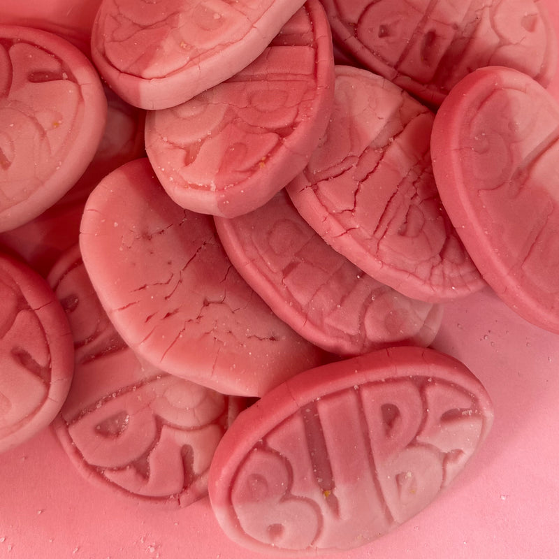 hand-packed swedish candy mix inspired by the tradition of lördagsgodis strawbery pomegranate bubs