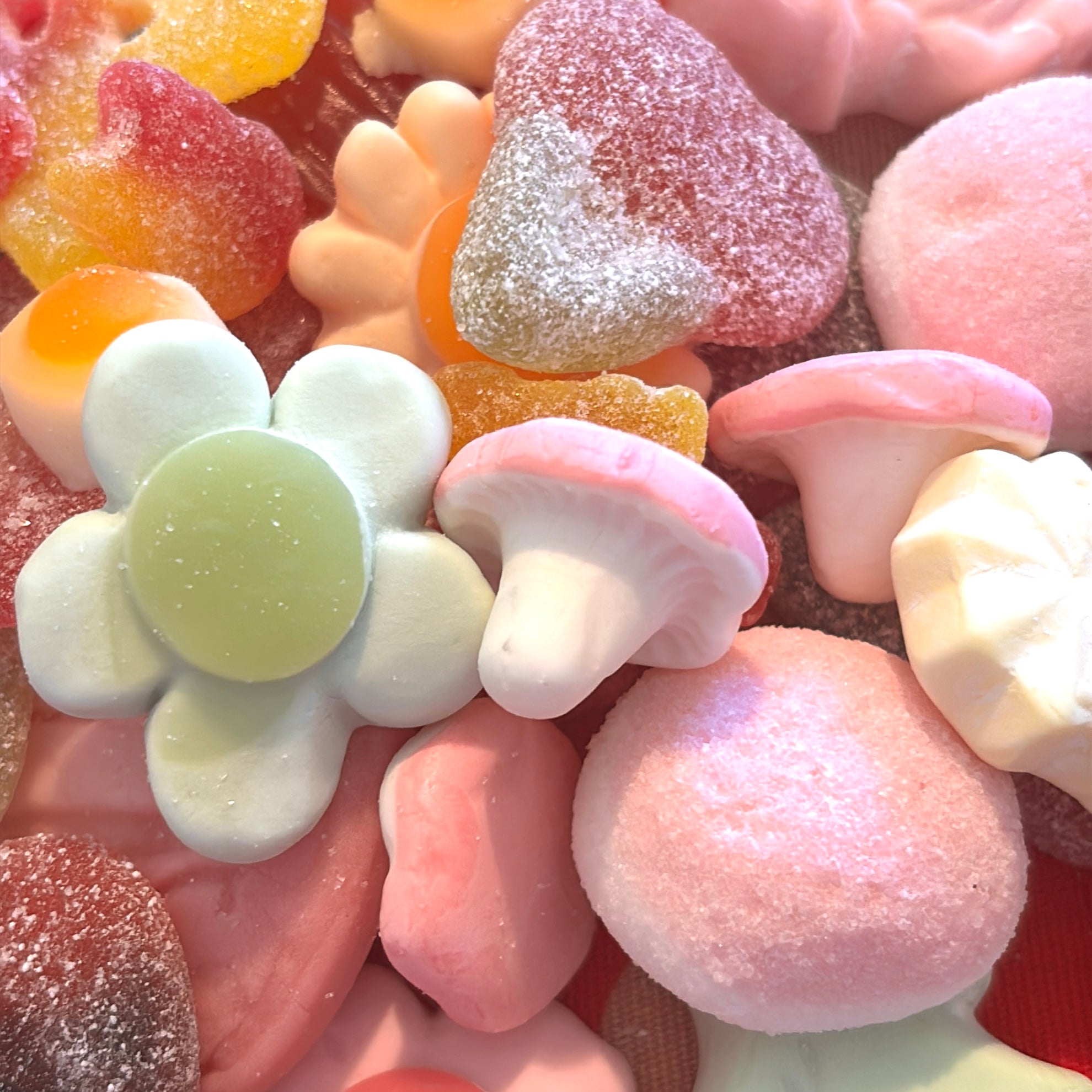swedish candy mix with sweet, sour and foamy imported candies hand-packed in california