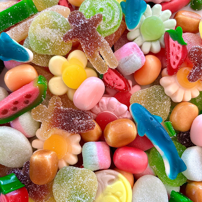Vacation Mix Swedish candy bag with sunshine-themed treats